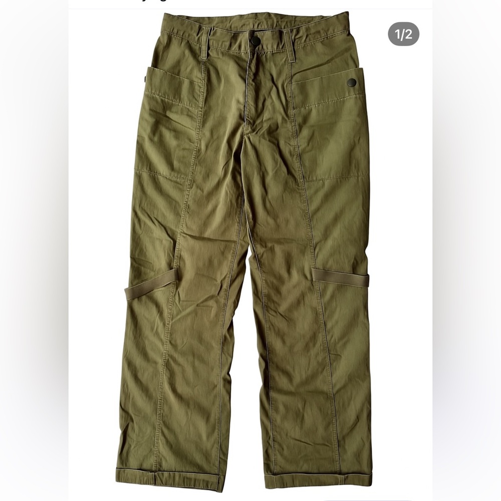 GAP Olive Green Womens Cargo Pants with Inner Waistband Drawstring